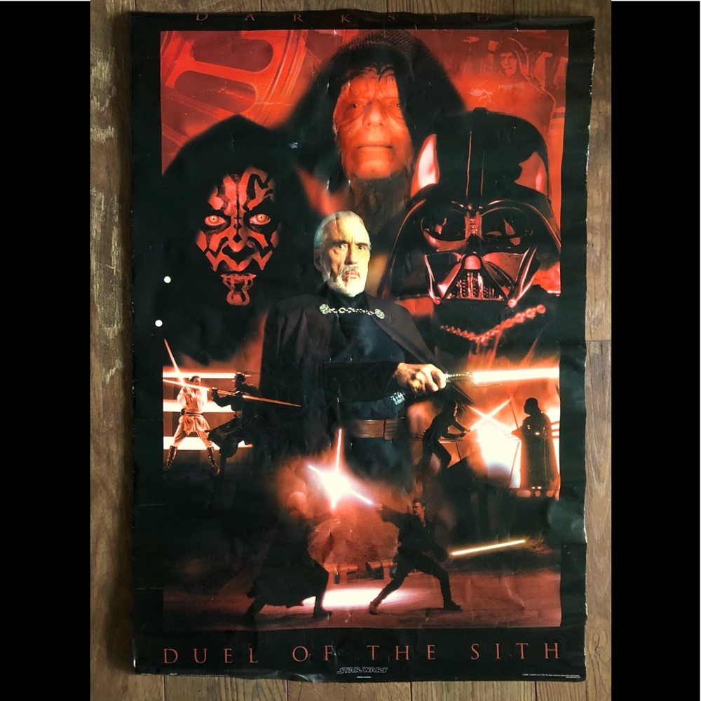 STAR WARS Dark Side Duel of the Sith POSTER 34x22.5 Darth Sidious Tyranus Vader